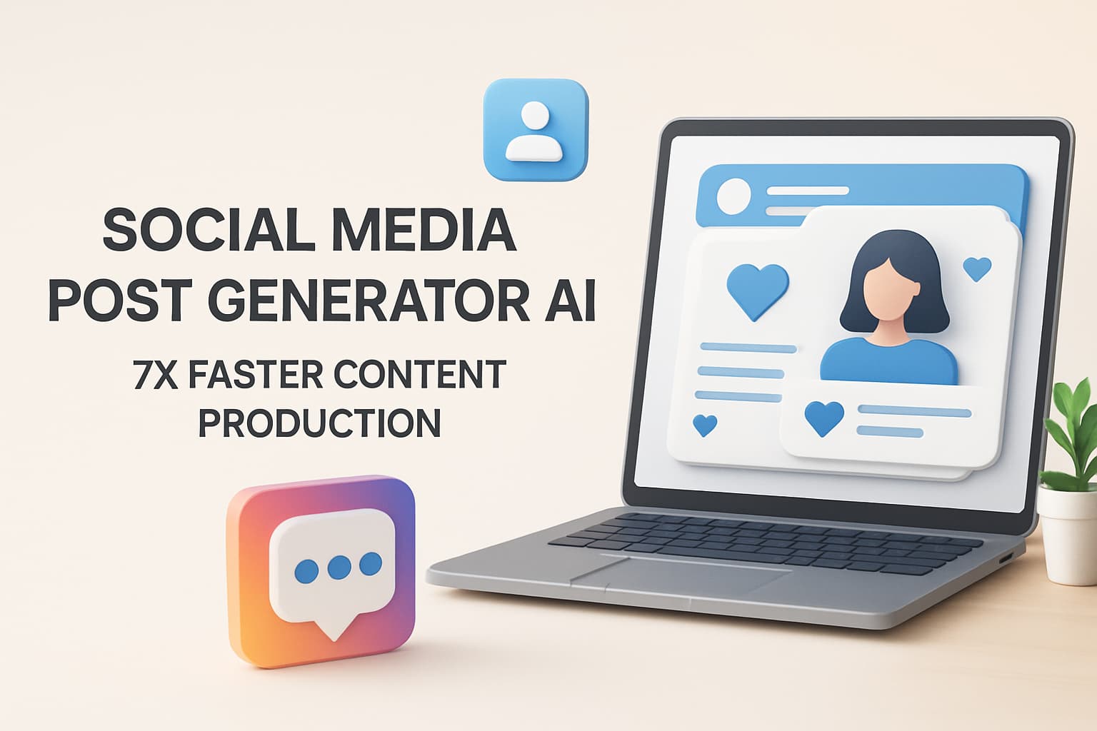 Social Media Post Generator AI: 7X Faster Content Production